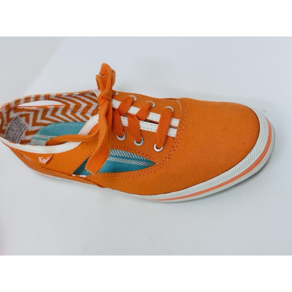 Keds Champion Cutout Sneakers Orange Canvas Lace Up Shoes Womens 6.5 WF49870M - Picture 5 of 11